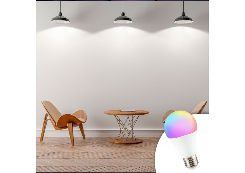 Ampoule LED RGBW A60 E27 9W avec télécommande - BC1-E27A60-RGBW - Barcelona LED