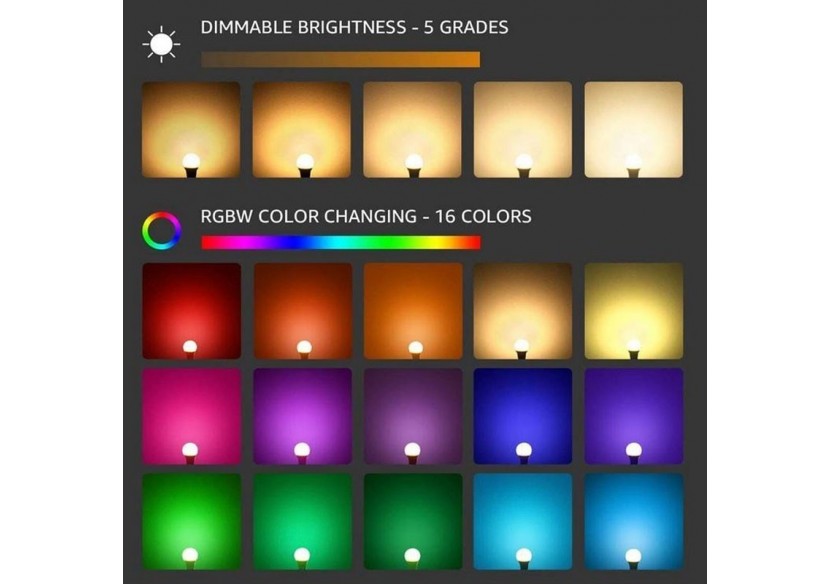 Ampoule LED RGBW A60 E27 9W avec télécommande - BC1-E27A60-RGBW - Barcelona LED