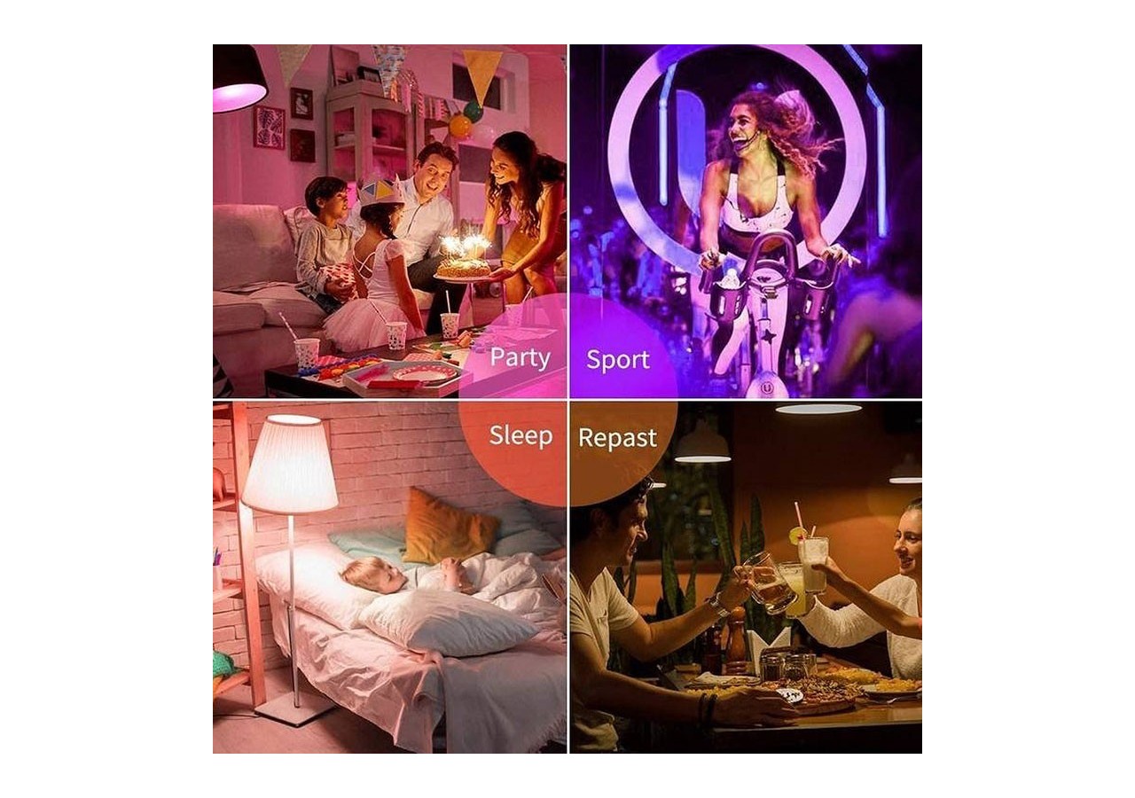 Ampoule LED RGBW A60 E27 9W avec télécommande - BC1-E27A60-RGBW - Barcelona LED