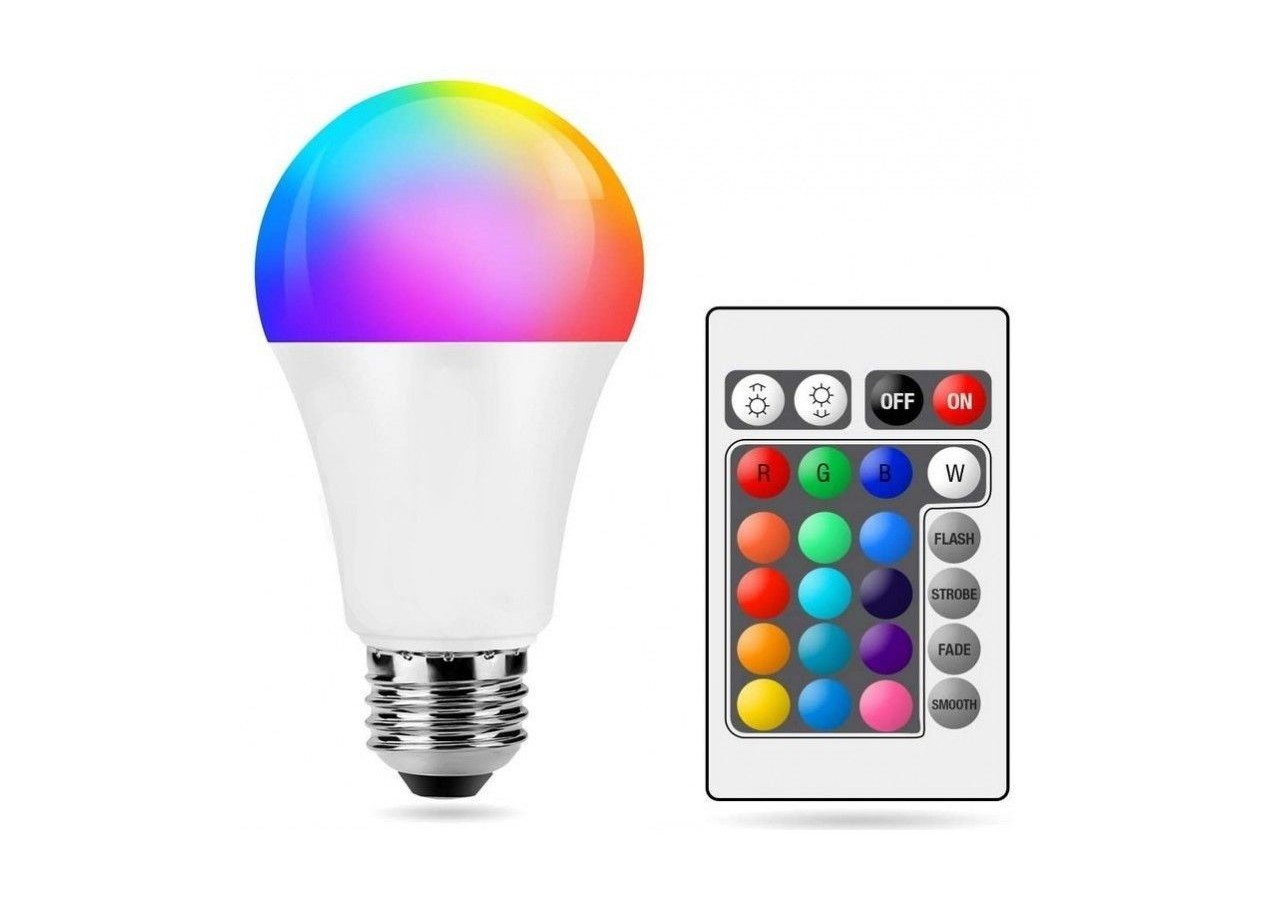 Ampoule LED RGBW A60 E27 9W avec télécommande - BC1-E27A60-RGBW - Barcelona LED