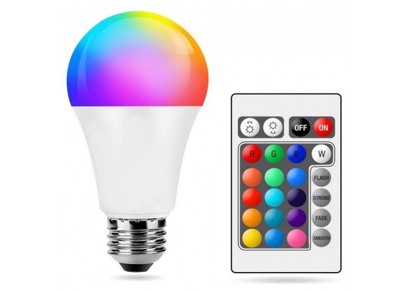 Ampoule LED RGBW A60 E27 9W avec télécommande - BC1-E27A60-RGBW - Barcelona LED