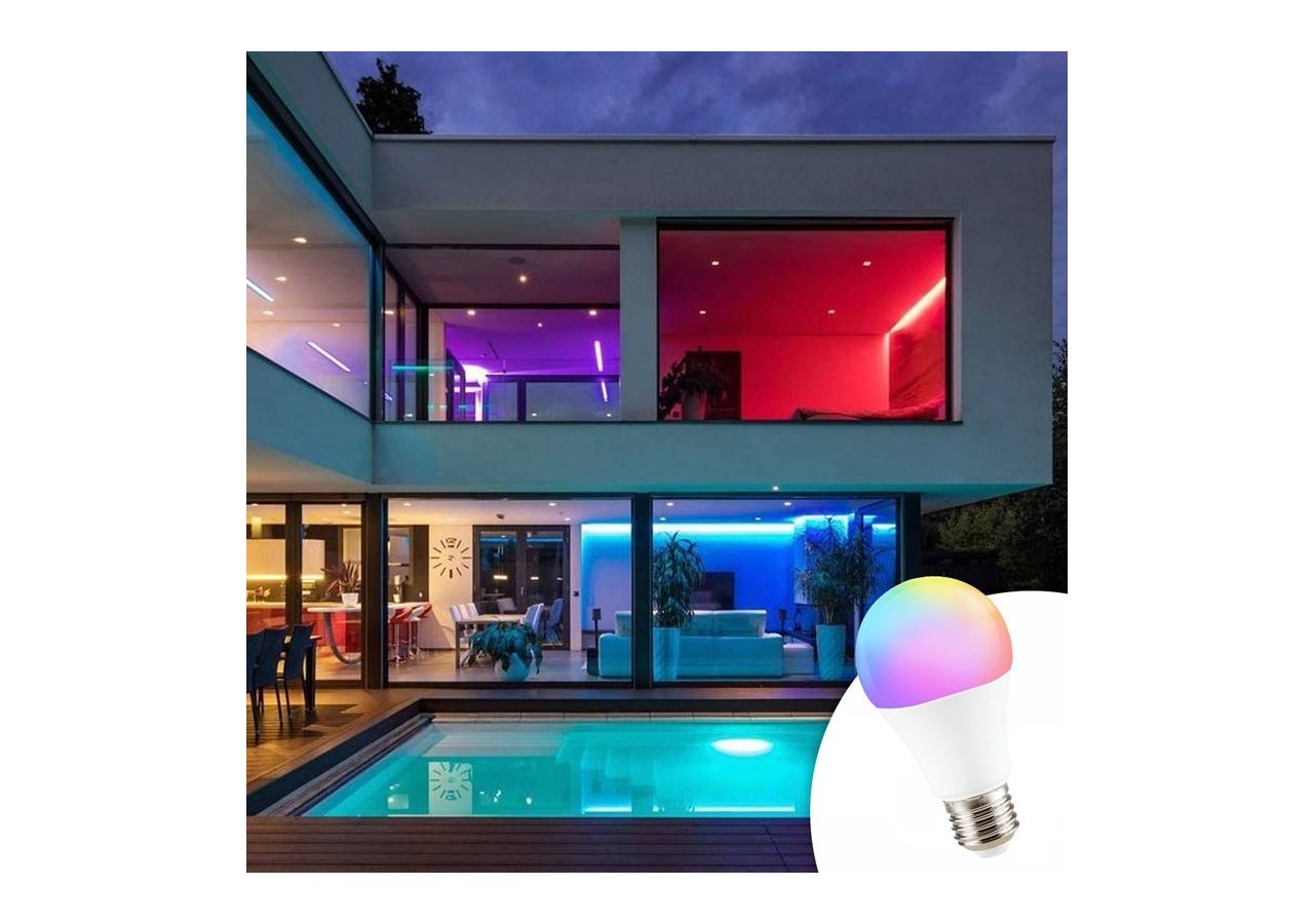 Ampoule LED RGBW A60 E27 9W avec télécommande - BC1-E27A60-RGBW - Barcelona LED