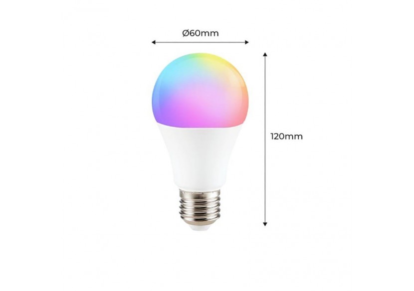 Ampoule LED RGBW A60 E27 9W avec télécommande - BC1-E27A60-RGBW - Barcelona LED