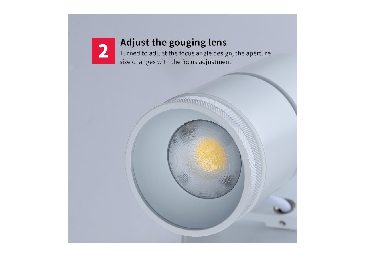 Applique LED 12W orientable avec angle d'éclairage réglable"Escop" - L210-W - Barcelona LED