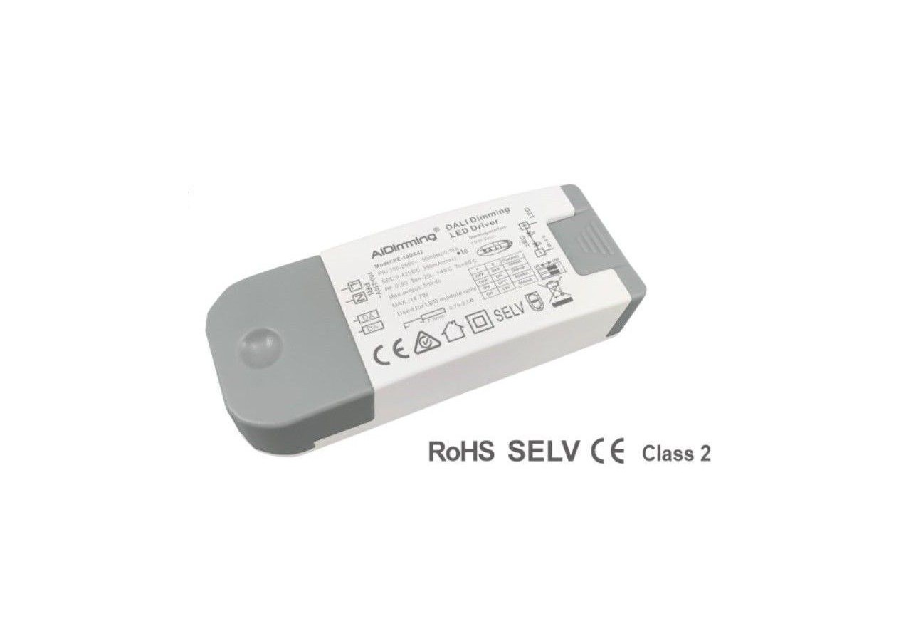 Driver DALI et PUSH multi courant 9-42 V-DC 200 à 350MA - PE10DA42 - Barcelona LED