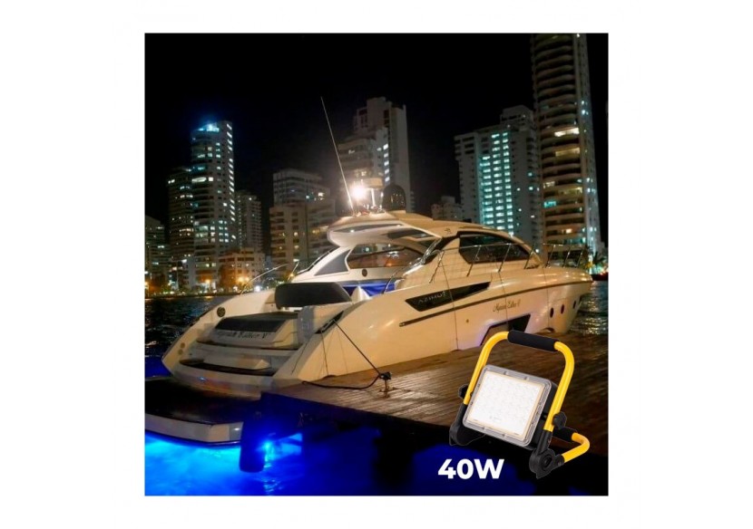 Projecteur LED 40W pour chantier portable - IP65 - 6000K - B18711-40W-BF - Barcelona LED