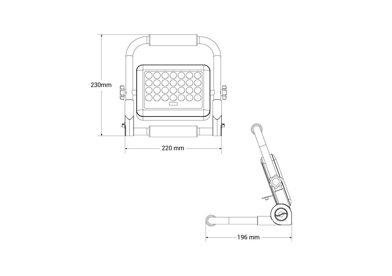 Projecteur LED 40W pour chantier portable - IP65 - 6000K - B18711-40W-BF - Barcelona LED