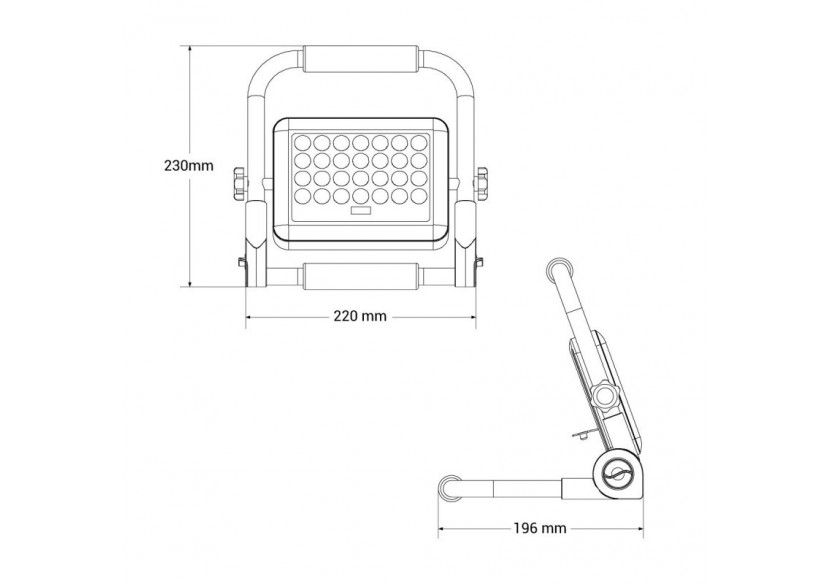 Projecteur LED 40W pour chantier portable - IP65 - 6000K - B18711-40W-BF - Barcelona LED