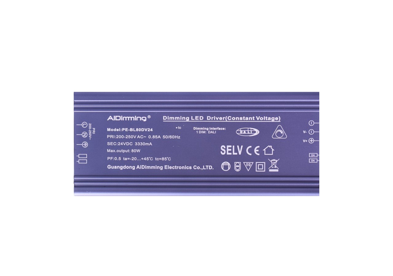 Alimentation dimmable DALI 24V - 3330mA - 80W - PE-BL80DV24 - Barcelona LED