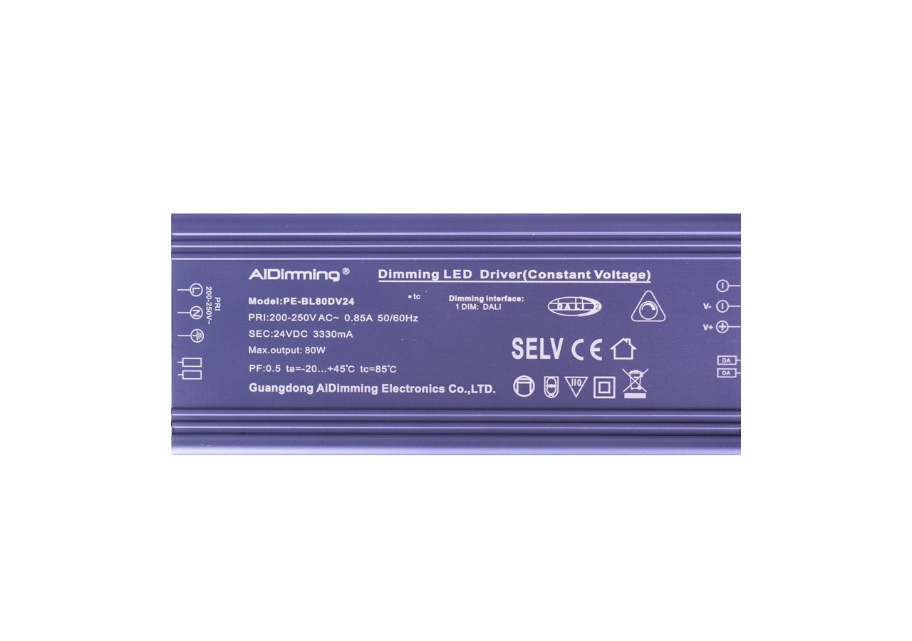 Alimentation dimmable DALI 24V - 3330mA - 80W - PE-BL80DV24 - Barcelona LED