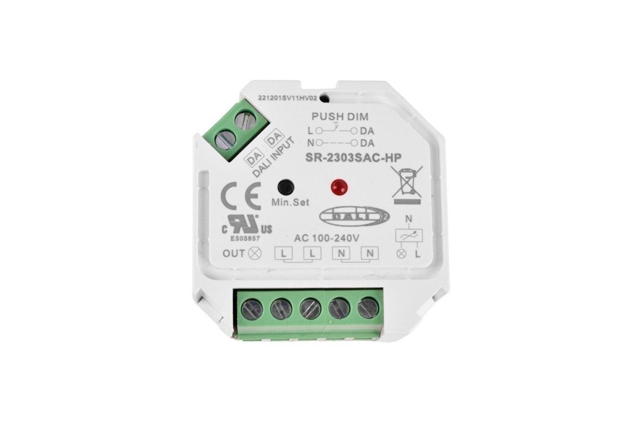 Variateur monochrome DALI et PUSH - 400W - 1 canal - 100-240V AC - Sunricher - SR-2303SAC-HP - Barcelona LED