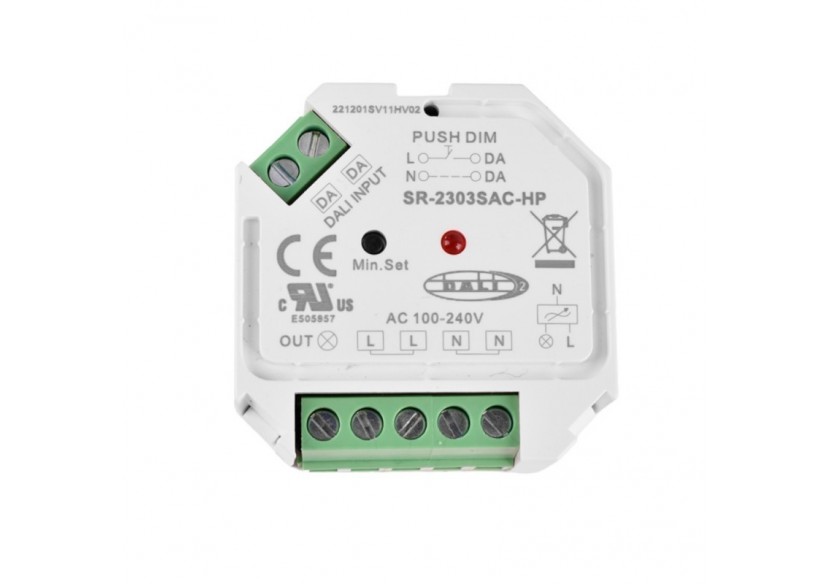Variateur monochrome DALI et PUSH - 400W - 1 canal - 100-240V AC - Sunricher - SR-2303SAC-HP - Barcelona LED Variateur monochrome DALI et PUSH - 400W - 1 canal - 100-240V AC - Sunricher - SR-2303SAC-HP - Barcelona LED