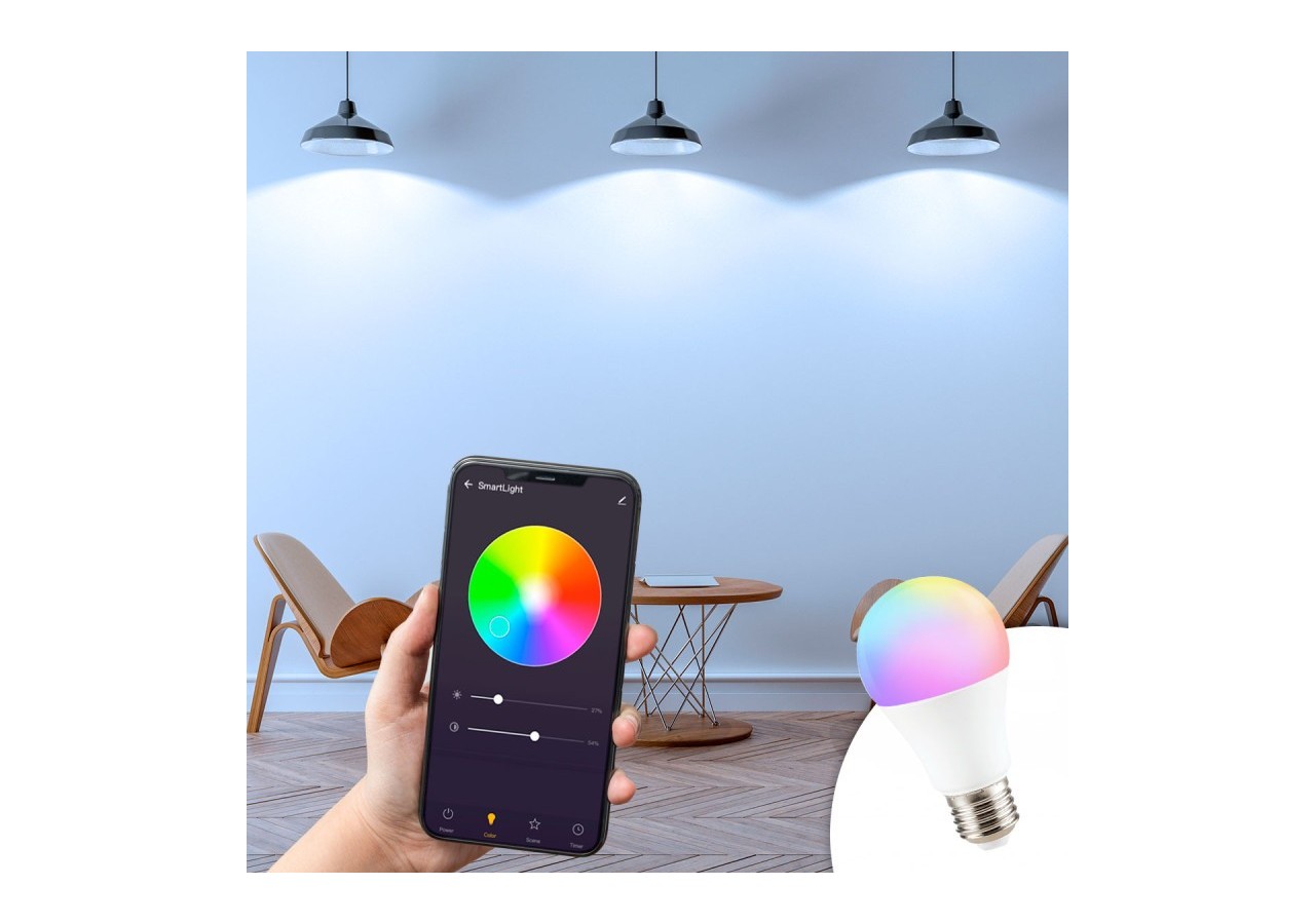 Ampoule LED Smart WIFI E27 - RGB + CCT - 9W - BW1-E27A60-RGBCCT - Barcelona LED
