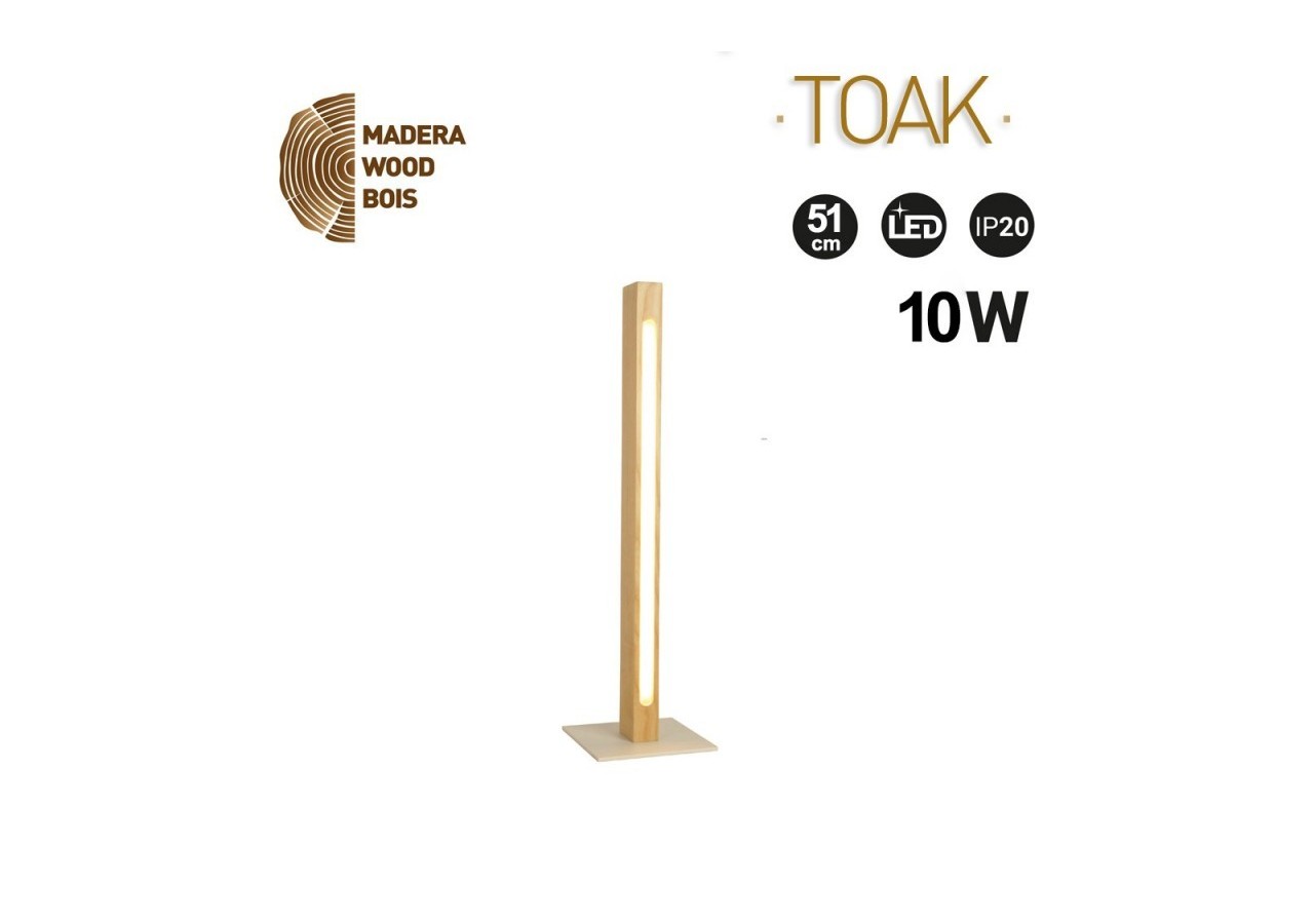 Lampe de table en bois "Toak" 10W dimmable - LM112-D - Barcelona LED
