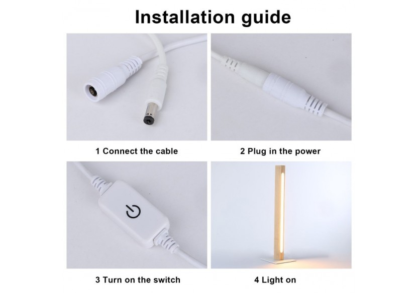 Lampe de table en bois "Toak" 10W dimmable - LM112-D - Barcelona LED Lampe de table en bois "Toak" 10W dimmable - LM112-D - Barcelona LED