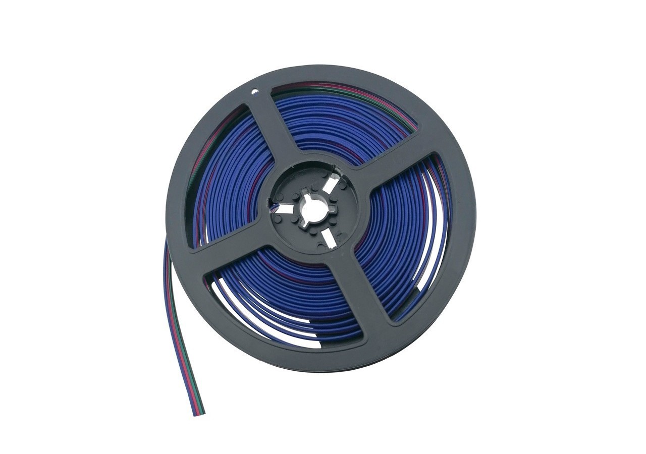 Câble RGB 4 fils diamètre 0,52mm 12-24V DC - B1693-RGB-6 - Barcelona LED