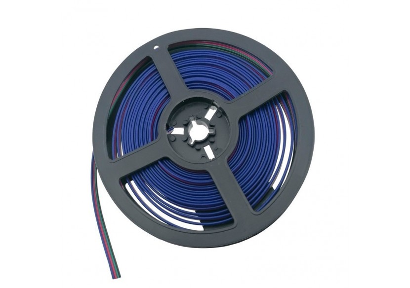 Câble RGB 4 fils diamètre 0,52mm 12-24V DC - B1693-RGB-6 - Barcelona LED Câble RGB 4 fils diamètre 0,52mm 12-24V DC - B1693-RGB-6 - Barcelona LED