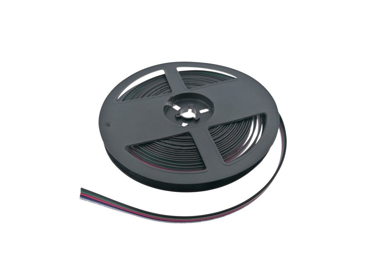 Câble RGBW 5 fils diamètre 0,52mm 12-24V DC - B1693-RGBW-6 - Barcelona LED