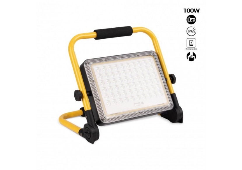 Projecteur LED 100W pour chantier portable - IP65 - 6000K - B18711-100W-BF - Barcelona LED Projecteur LED 100W pour chantier portable - IP65 - 6000K - B18711-100W-BF - Barcelona LED
