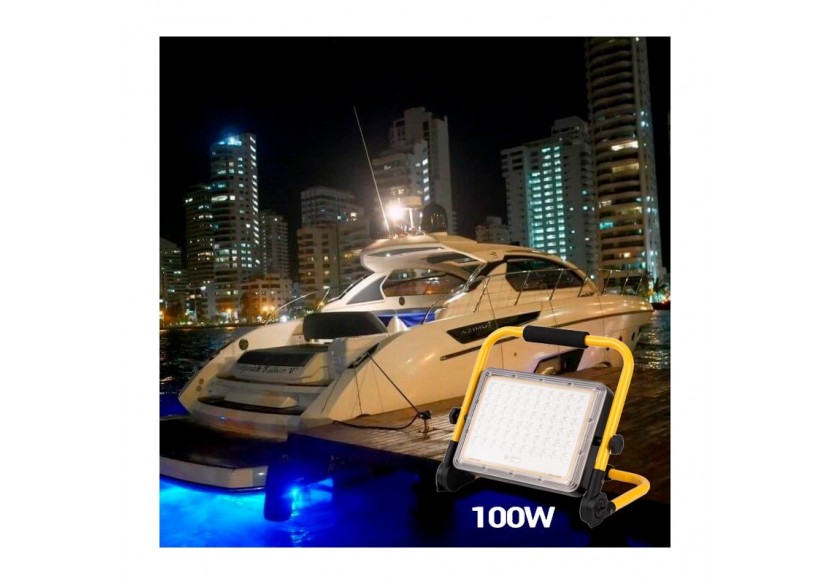 Projecteur LED 100W pour chantier portable - IP65 - 6000K - B18711-100W-BF - Barcelona LED Projecteur LED 100W pour chantier portable - IP65 - 6000K - B18711-100W-BF - Barcelona LED