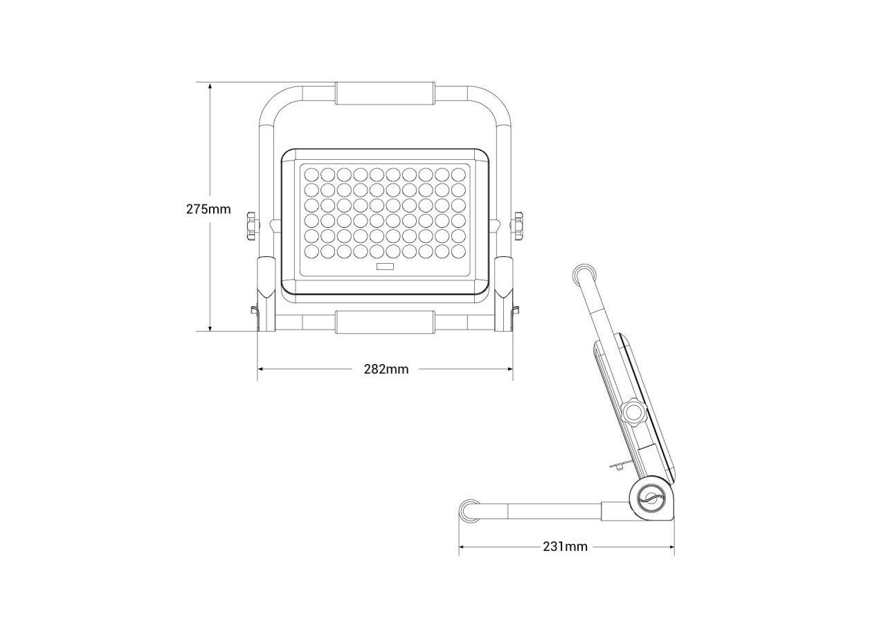Projecteur LED 100W pour chantier portable - IP65 - 6000K - B18711-100W-BF - Barcelona LED