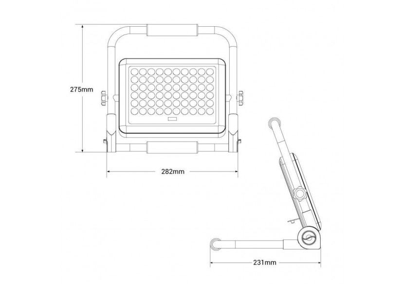Projecteur LED 100W pour chantier portable - IP65 - 6000K - B18711-100W-BF - Barcelona LED Projecteur LED 100W pour chantier portable - IP65 - 6000K - B18711-100W-BF - Barcelona LED
