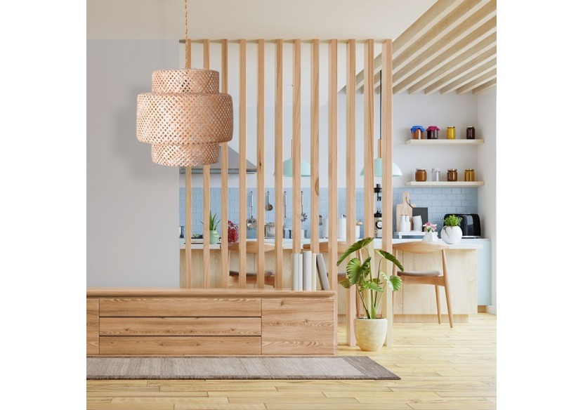 Suspension en osier "Onna" - K176-CU - Barcelona LED Suspension en osier "Onna" - K176-CU - Barcelona LED