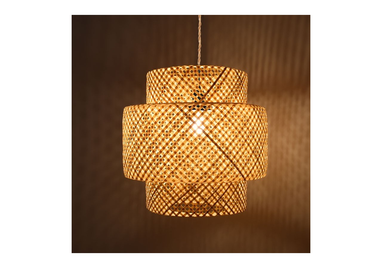 Suspension en osier "Onna" - K176-CU - Barcelona LED