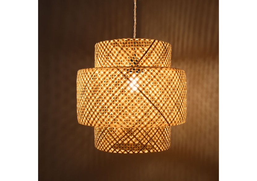 Suspension en osier "Onna" - K176-CU - Barcelona LED Suspension en osier "Onna" - K176-CU - Barcelona LED