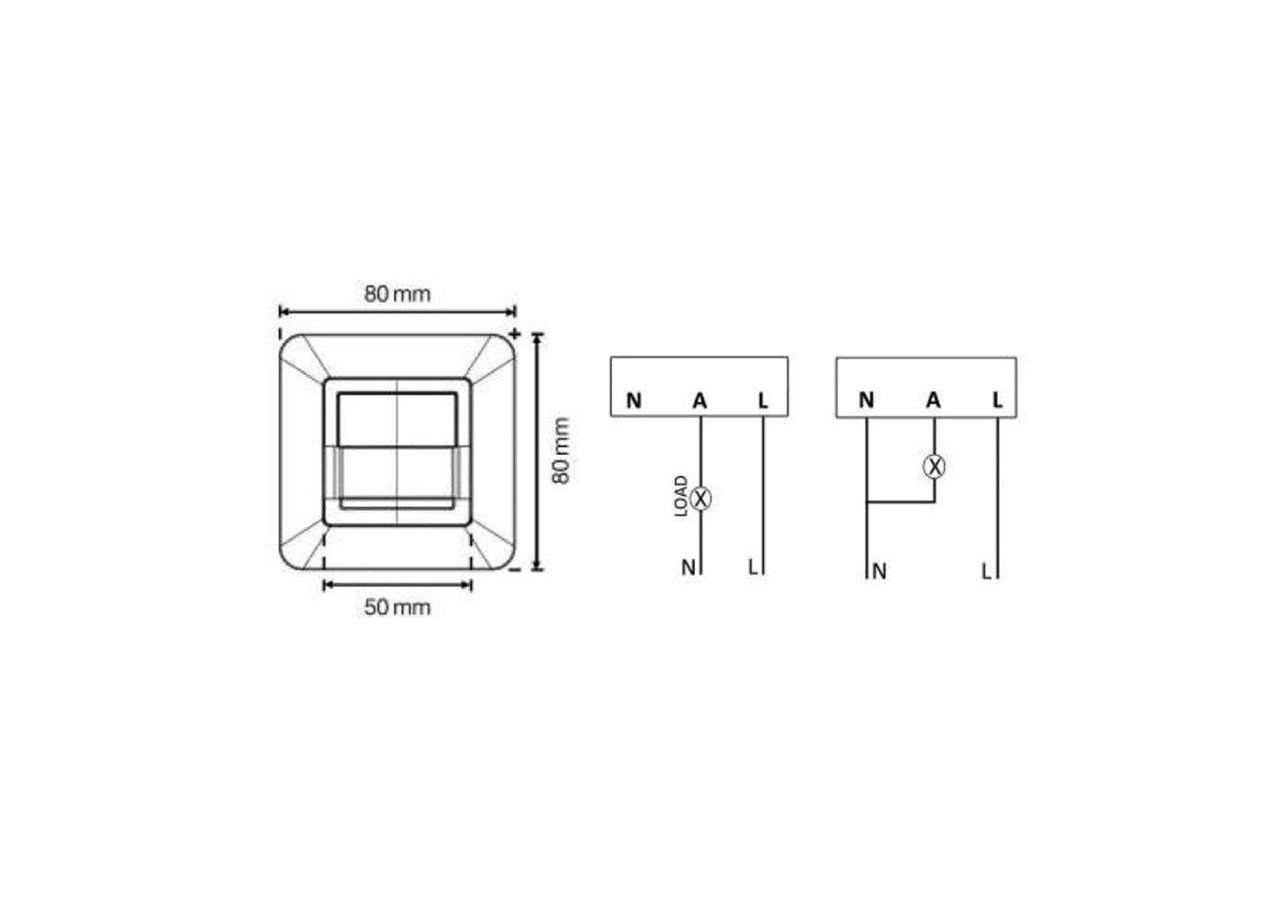 Détecteur de mouvement mural PIR 160 degrés - S3136 - Barcelona LED