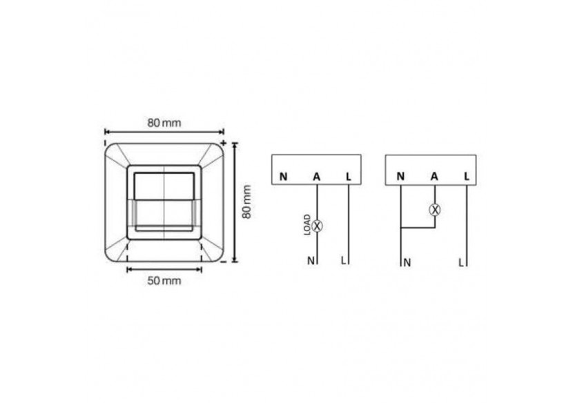 Détecteur de mouvement mural PIR 160 degrés - S3136 - Barcelona LED