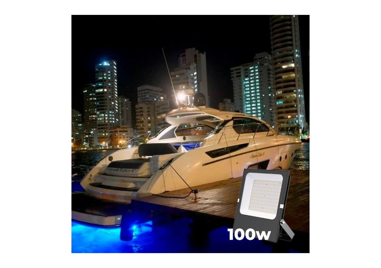 Projecteur LED d'extérieur 100W - 12-24V DC- 120 degrés - IP66 - B1886-100-BF - Barcelona LED