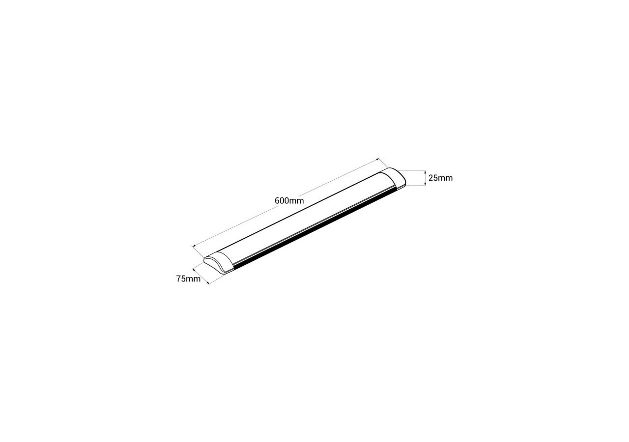 Linéaire LED haute puissance - 16W - 60cm - IP20 - B8550-BF-60 - Barcelona LED
