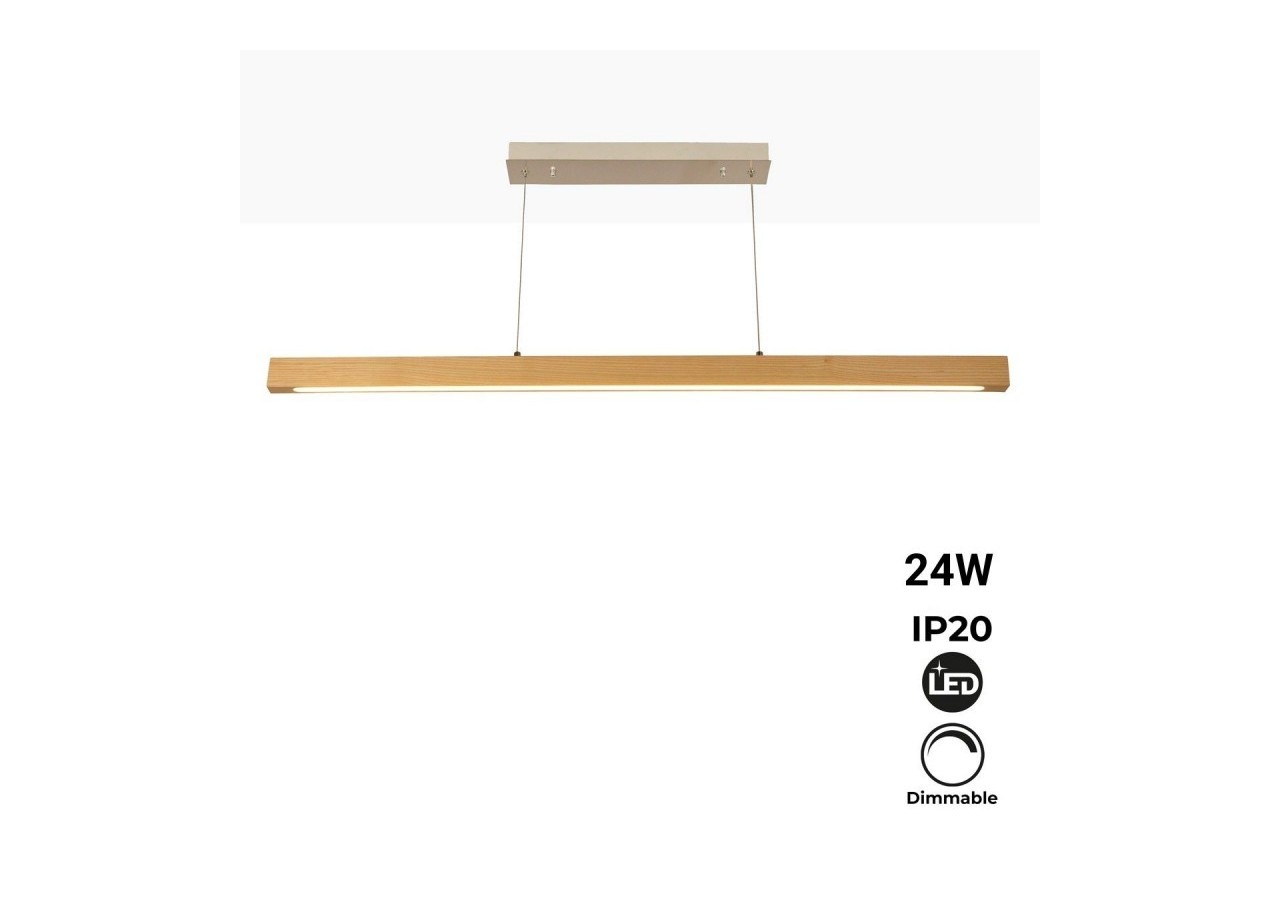 Suspension en bois "Coak" 24W dimmable - LM111-D - Barcelona LED