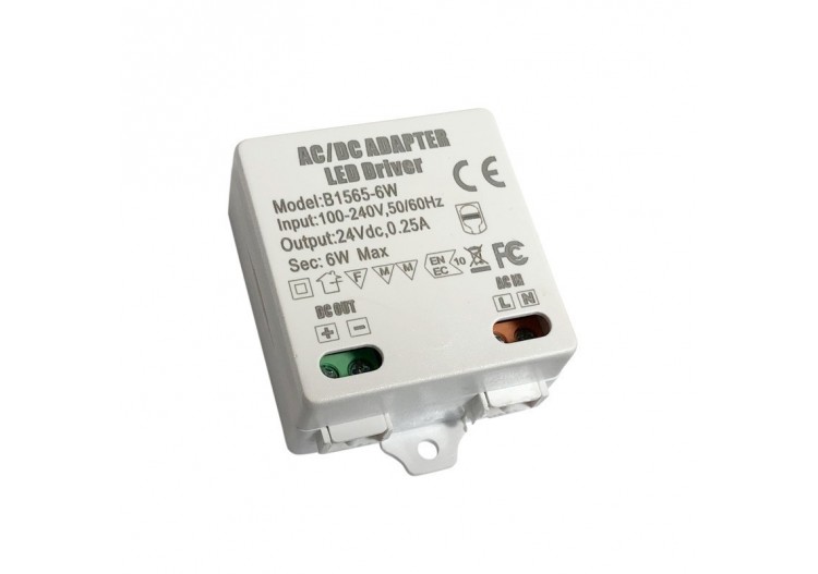 Alimentation LED 24V DC 6W 0.25A 100-240V - B1565-6W - Barcelona LED