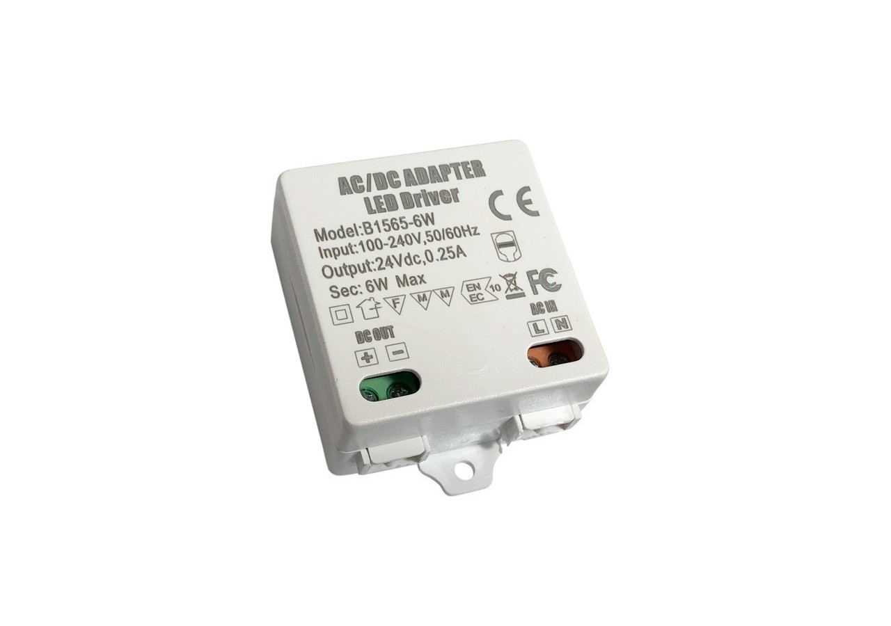 Alimentation LED 24V DC 6W 0.25A 100-240V - B1565-6W - Barcelona LED