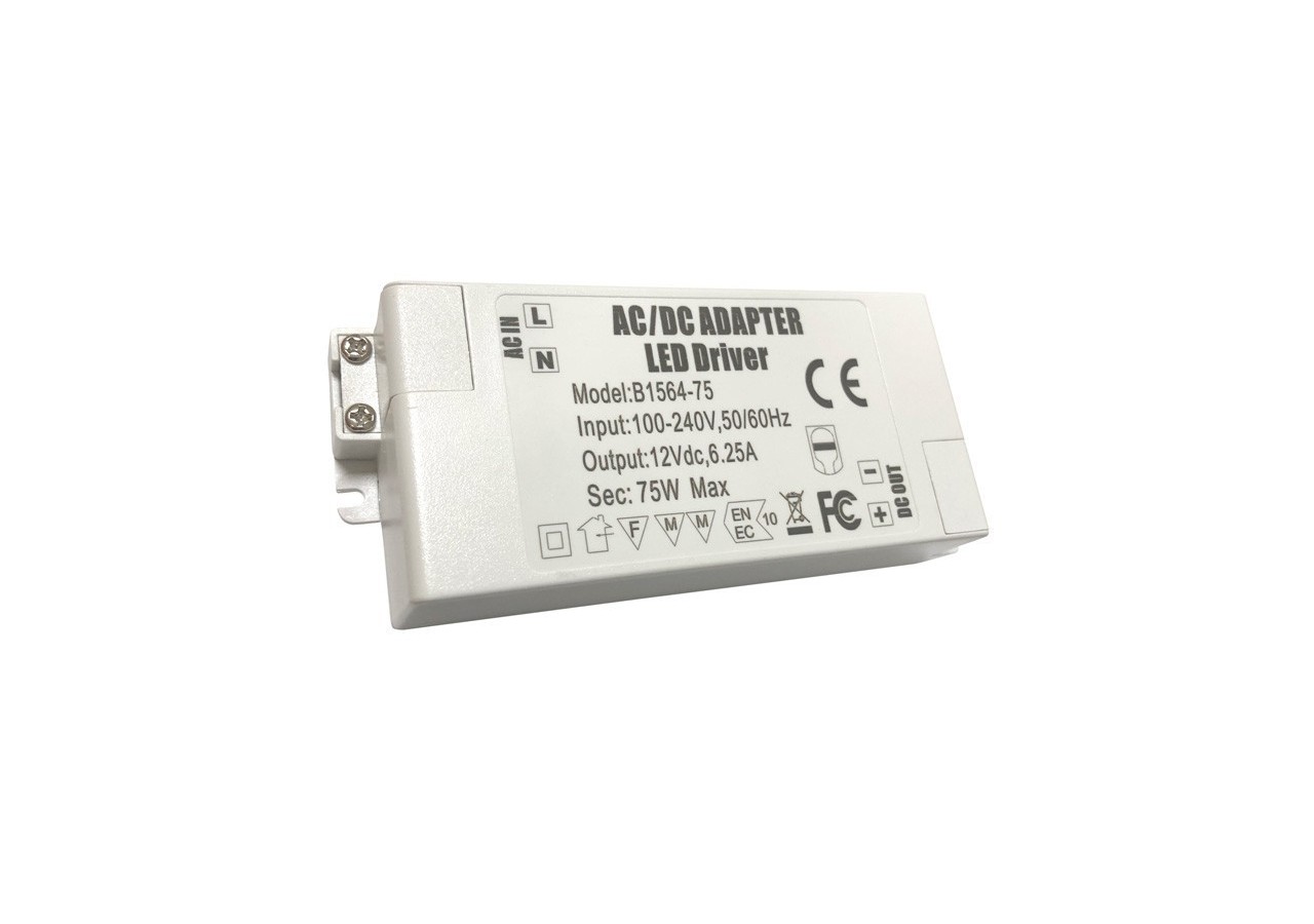 Alimentation 12V DC 75W 6.25A 100-240V - B1564-75W - Barcelona LED