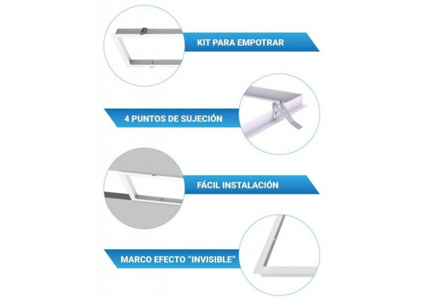 Cadre encastrable pour panneau LED 120x30 - B4270-120X30 - Barcelona LED Cadre encastrable pour panneau LED 120x30 - B4270-120X30 - Barcelona LED
