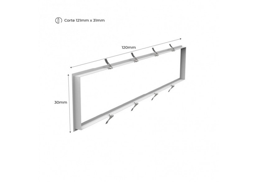 Cadre encastrable pour panneau LED 120x30 - B4270-120X30 - Barcelona LED Cadre encastrable pour panneau LED 120x30 - B4270-120X30 - Barcelona LED