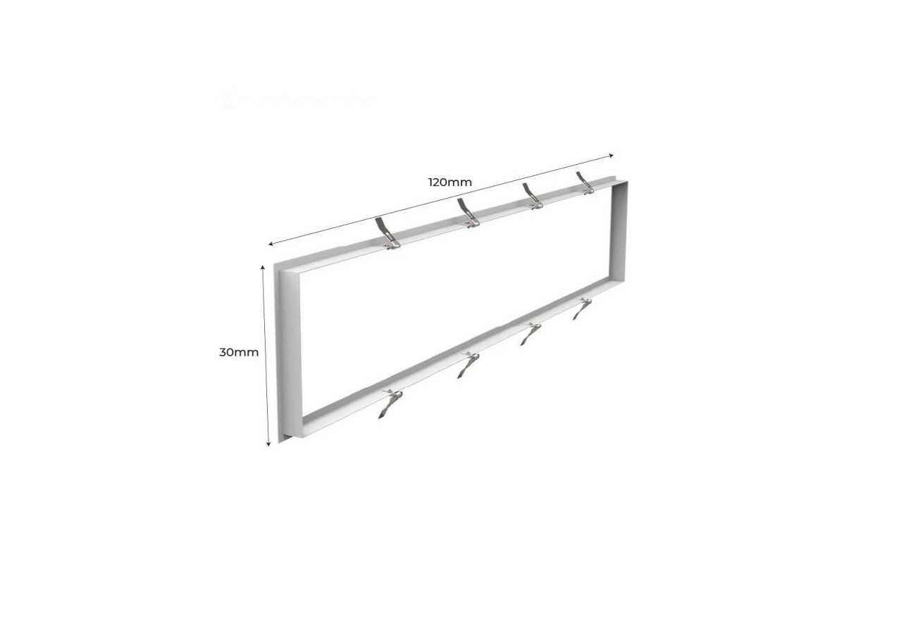 Cadre encastrable pour panneau LED 120x30 - B4270-120X30 - Barcelona LED