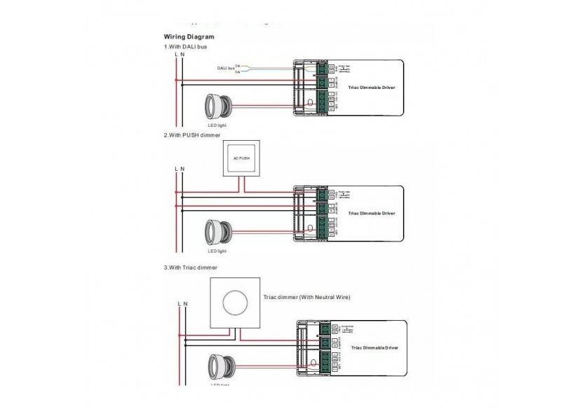 Driver Dimmable TRIAC DALI PUSH 0/1-10V 10W (200-350mA) - SRP-TRIAC-10CC - Barcelona LED