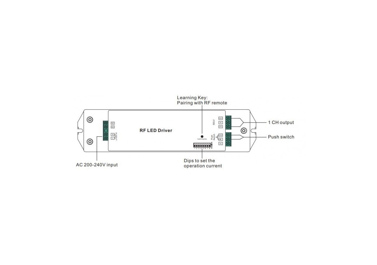 Driver LED DALI Dimmable RF Push CC 50W 250-1500ma - SRP-1009-50CC - Barcelona LED