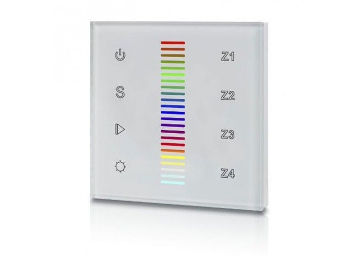 Interrupteur tactile RGB 12-24V-DC (4 zones) DALI RGB TOUCH COLOR - SR-2300TS-RGB-EU - Barcelona LED