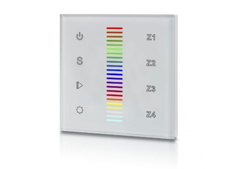 Interrupteur tactile RGB 12-24V-DC (4 zones) DALI RGB TOUCH COLOR - SR-2300TS-RGB-EU - Barcelona LED