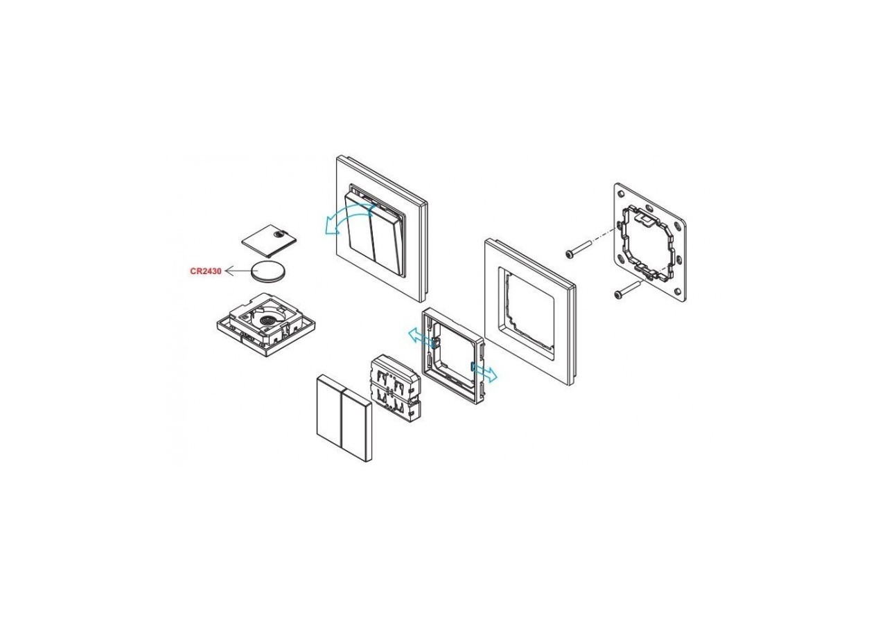 Variateur de lumière radio fréquence 2 touches | Sunrincher - SR-2833K2 - Barcelona LED