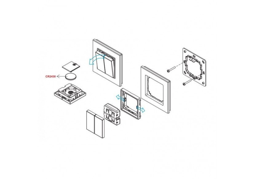 Variateur de lumière radio fréquence 2 touches | Sunrincher - SR-2833K2 - Barcelona LED