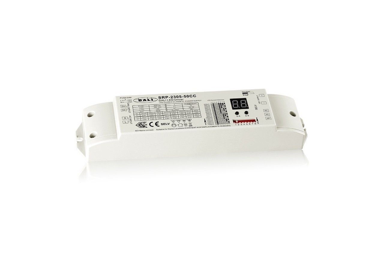 Driver LED Dali Dimmable CC 50W 250-1500ma - SRP-2305-50CC - Barcelona LED