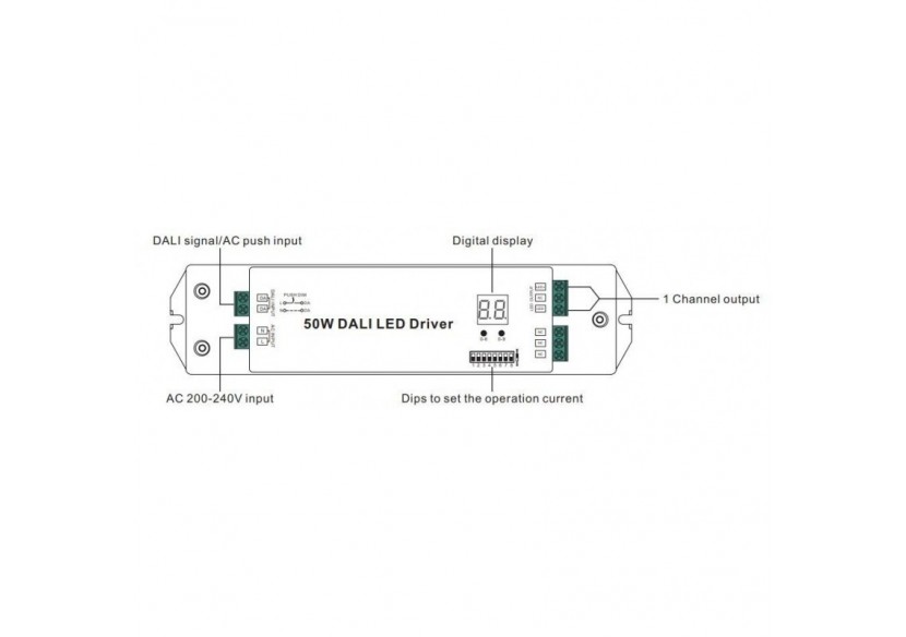 Driver LED Dali Dimmable CC 50W 250-1500ma - SRP-2305-50CC - Barcelona LED