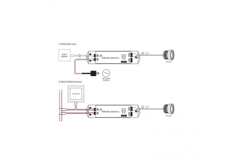 Driver LED Dali Dimmable CC 50W 250-1500ma - SRP-2305-50CC - Barcelona LED