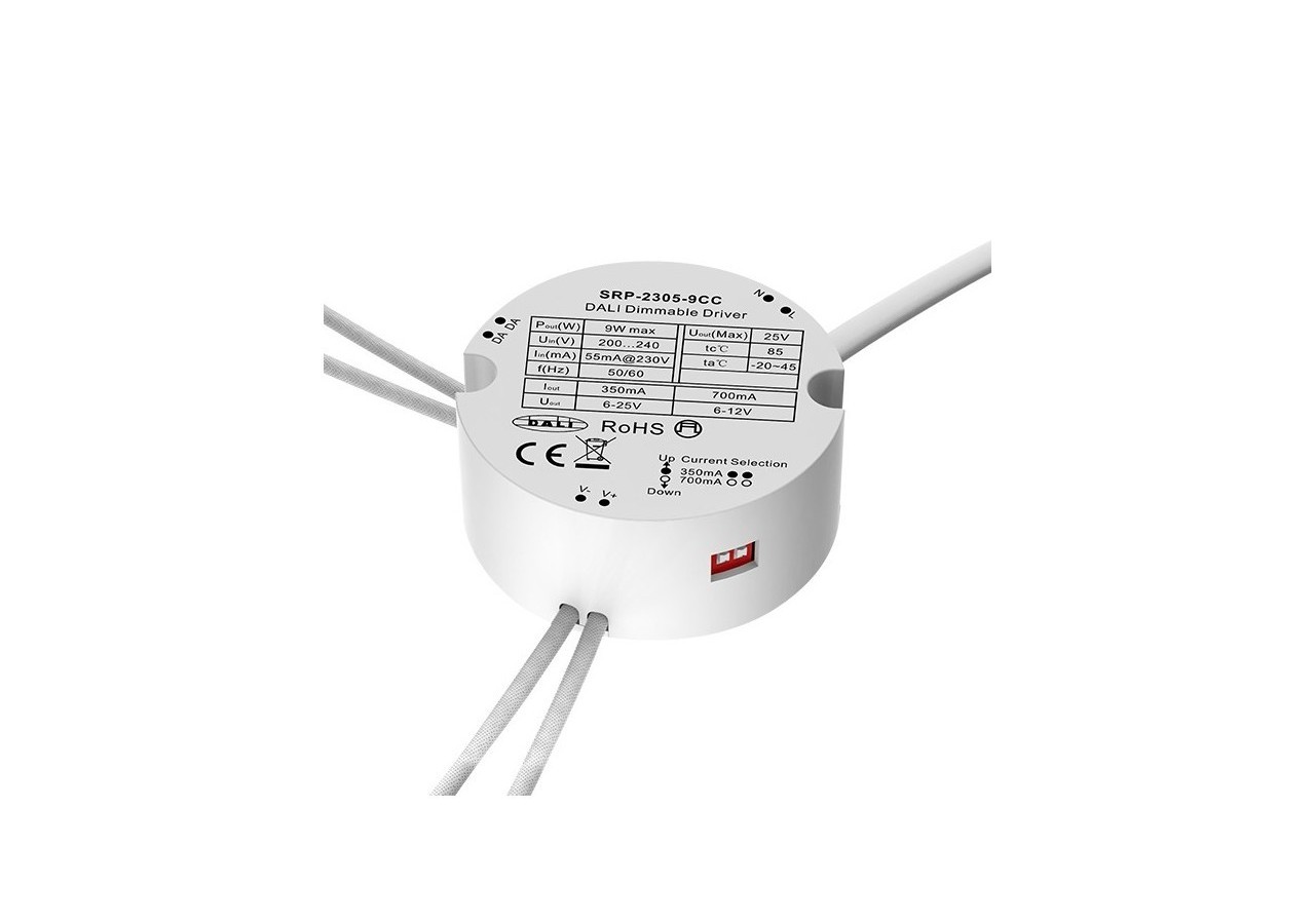 Driver DALI Dimmable 6-25V DC 9W CC(1 OUTPUT) - SRP-2305-9CC - Barcelona LED